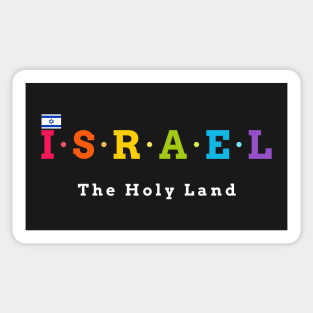 Israel, The Holy Land. (Flag Version) Sticker